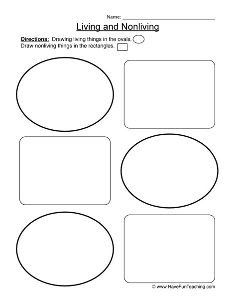 Drawing Living Things Worksheet .